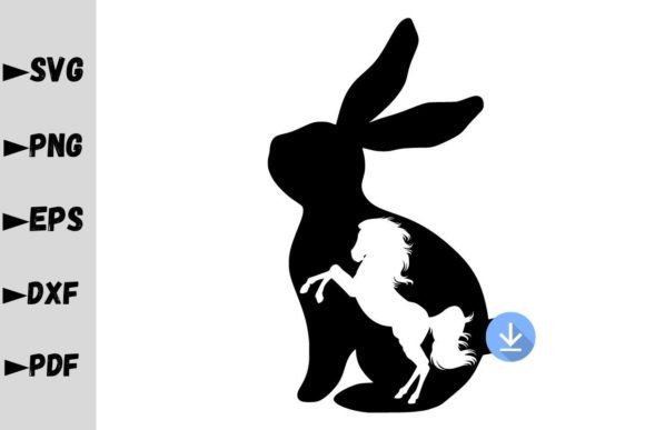 Fast Bunny SVG, Bunny and Horse Svg Graphics