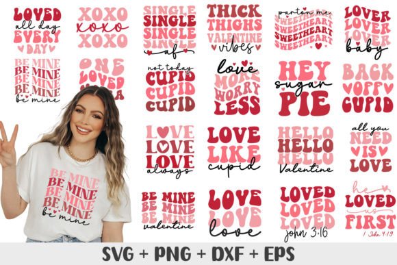 Retro Valentine Graphics for Crafts